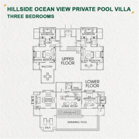 Hillside Ocean View Private Pool Villa Three Bedrooms (422 m²)