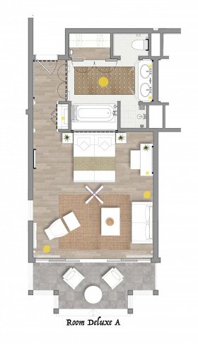 Deluxe Beach Front Suite (54 m²)