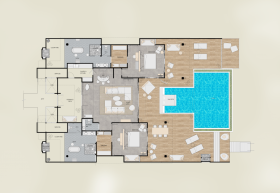 Rockstar Two Bedroom Ocean Pool Villa (460 m²)